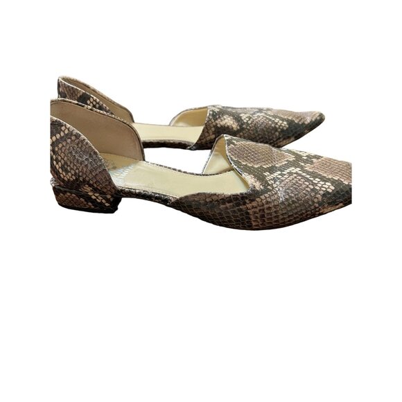 Vince Camuto Cruiz Shoes Snake Print D'Orsay Flats Pointed Toe Size 8.5 - Picture 5 of 7
